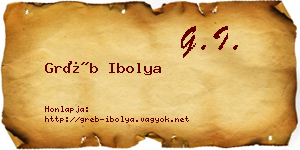 Gréb Ibolya névjegykártya