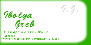 ibolya greb business card